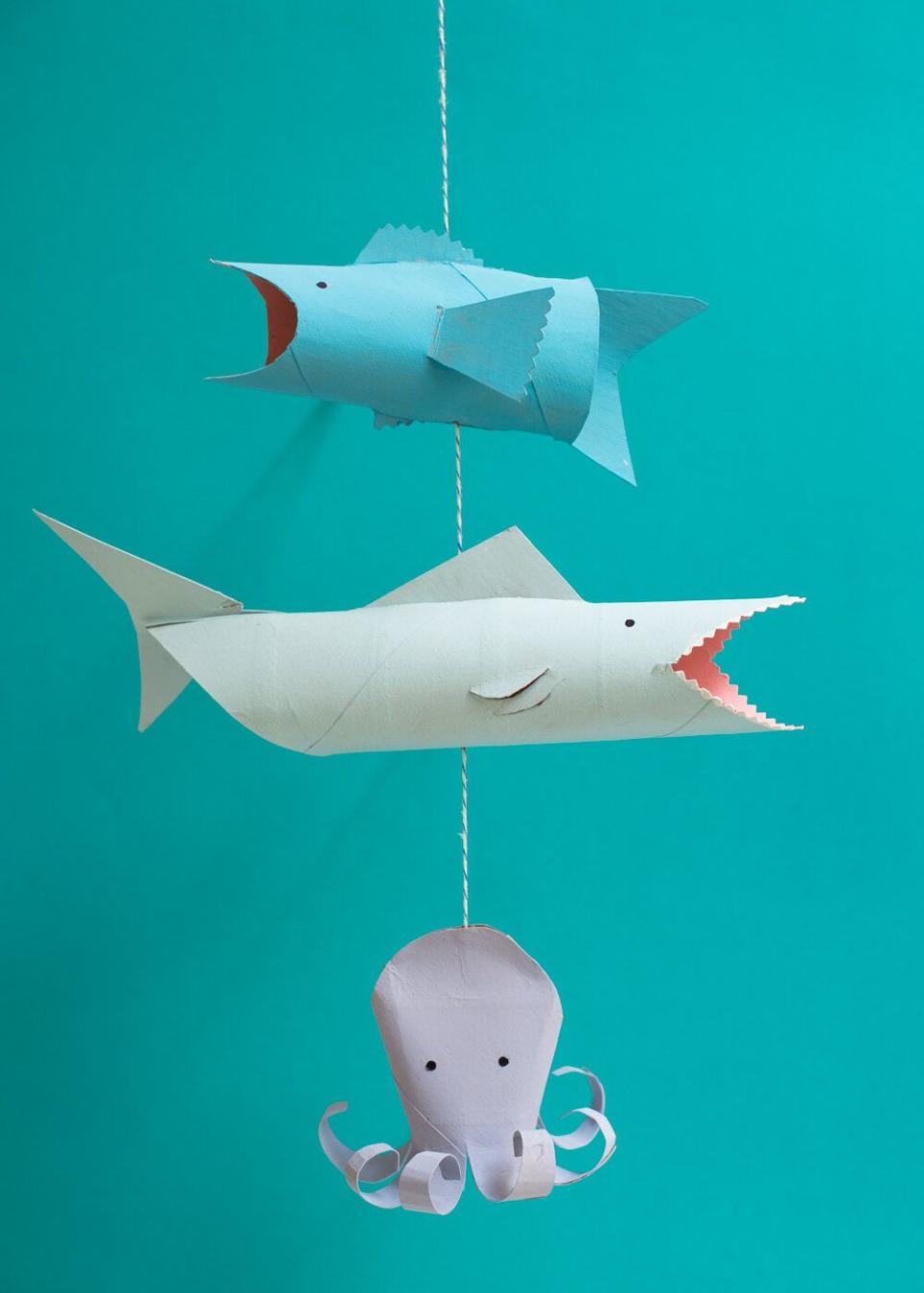 cardboard tube sea creature craft for earth day