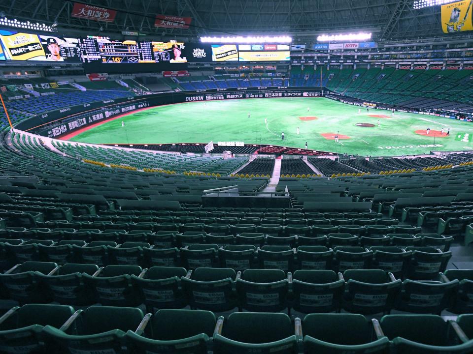 japan baseball empty stadium