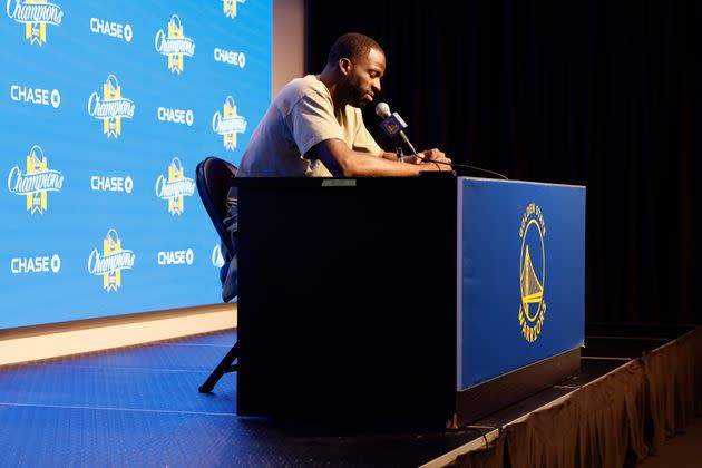 Golden State Warriors forward Draymond Green at a press conference on Saturday on Oct. 8, in San Francisco, California. (Photo: via Associated Press)