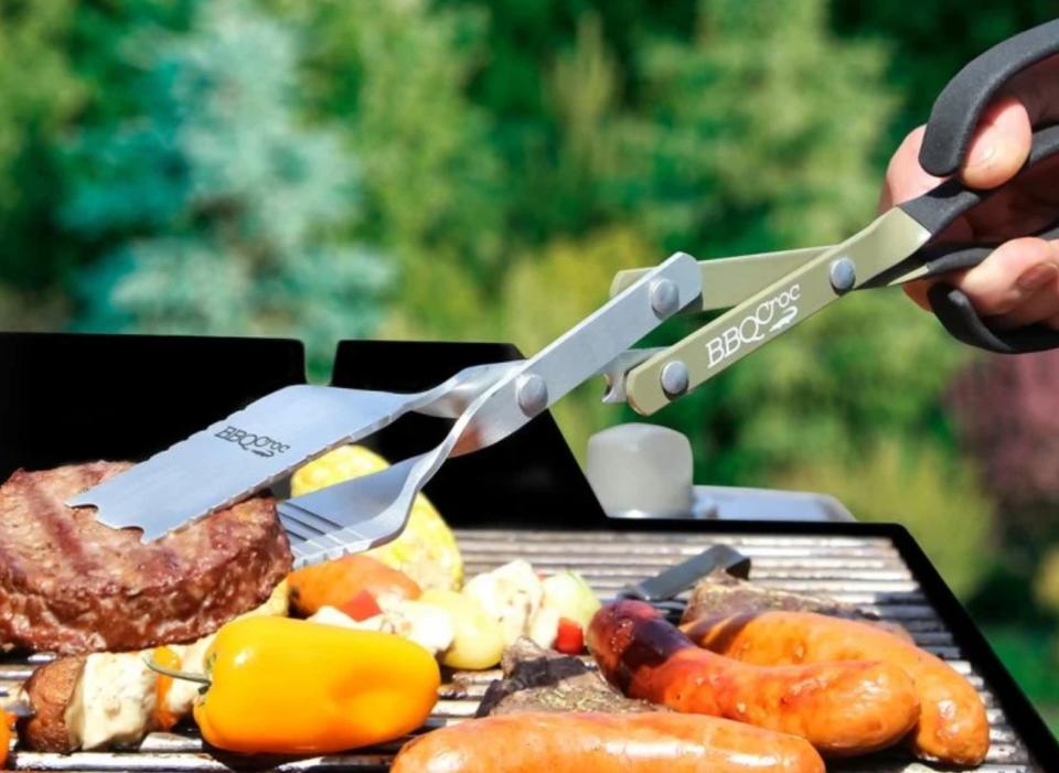 It's a spatula, tongs and brush all in one &mdash; no more fumbling around for the right grill gadget while your burgers are ready to be flipped.<br /><br /><strong>Promising review:</strong> "Bought it for my son in law for Christmas, a grill master! Loved not burning his wrist on the big grill, and can pick up all large cuts of meat and small pieces of vegetable without a problem. Very well-made. Extremely pleased with this purchase!" &mdash; <a href="https://go.skimresources.com?id=38395X987171&amp;xs=1&amp;url=https%3A%2F%2Fwww.thegrommet.com%2Fproducts%2Fbbq-croc-3in1-bbq-tool&amp;xcust=HPWantedKitchenGadgets6087326be4b09a22a4461b8c" target="_blank" rel="noopener noreferrer">Joyce</a><br /><br /><strong>Get it from The Grommet for <a href="https://go.skimresources.com?id=38395X987171&amp;xs=1&amp;url=https%3A%2F%2Fwww.thegrommet.com%2Fproducts%2Fbbq-croc-3in1-bbq-tool&amp;xcust=HPWantedKitchenGadgets6087326be4b09a22a4461b8c" target="_blank" rel="noopener noreferrer">$17.95+</a> (available in three sizes).</strong>