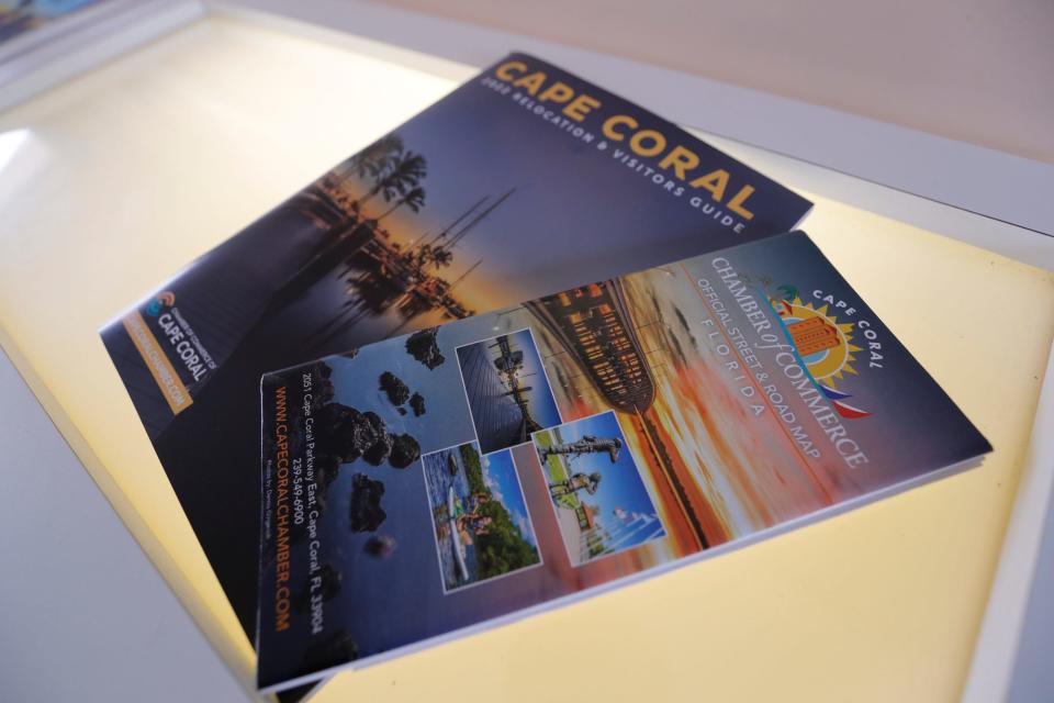 A tourist guide and city map are two of the most popular brochures available at the City of Cape Coral Welcome Center.