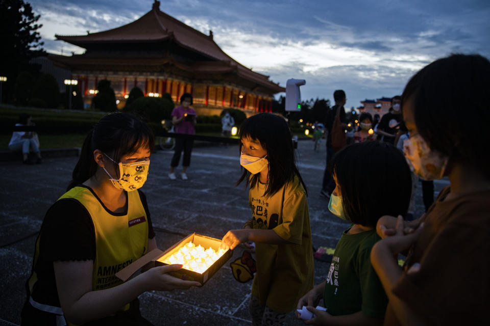 2022年6月4日，台北中正紀念堂，六四三十三週年悼念晚會。