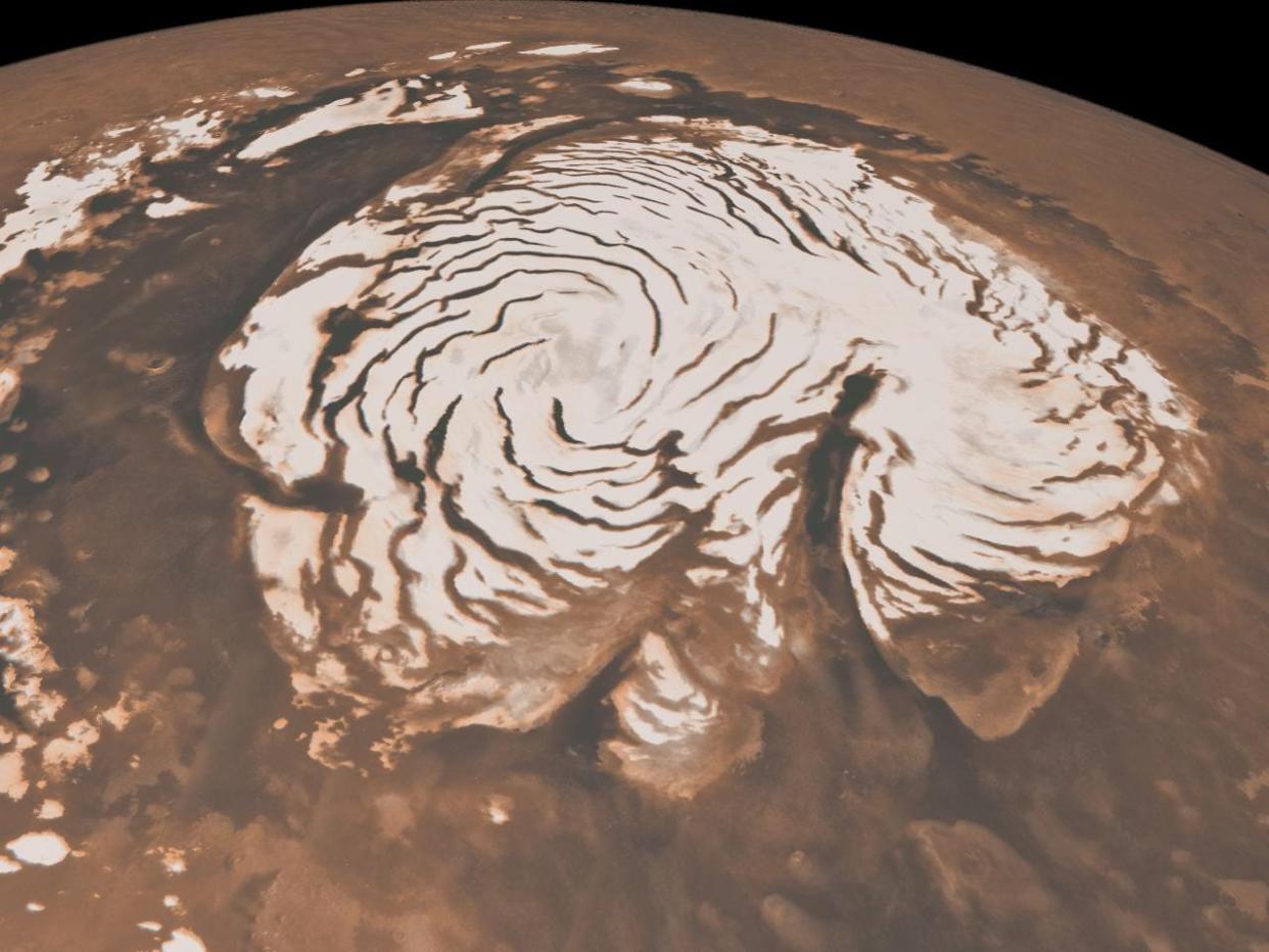 mars ice cap