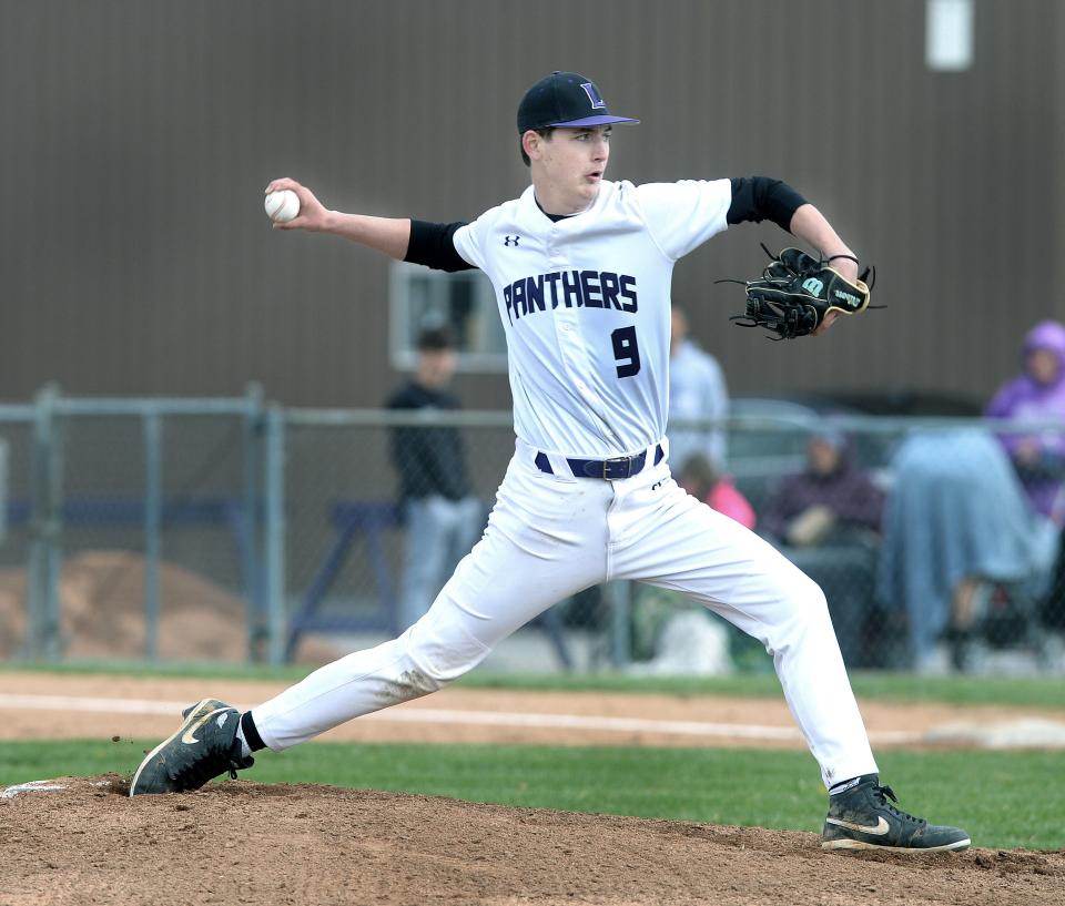 Litchfield's Ethan Saathoff pitches against Gillespie during the game Friday, April 5, 2024.