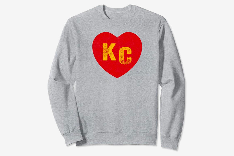 Red & Yellow Heart Kansas City Sweatshirt