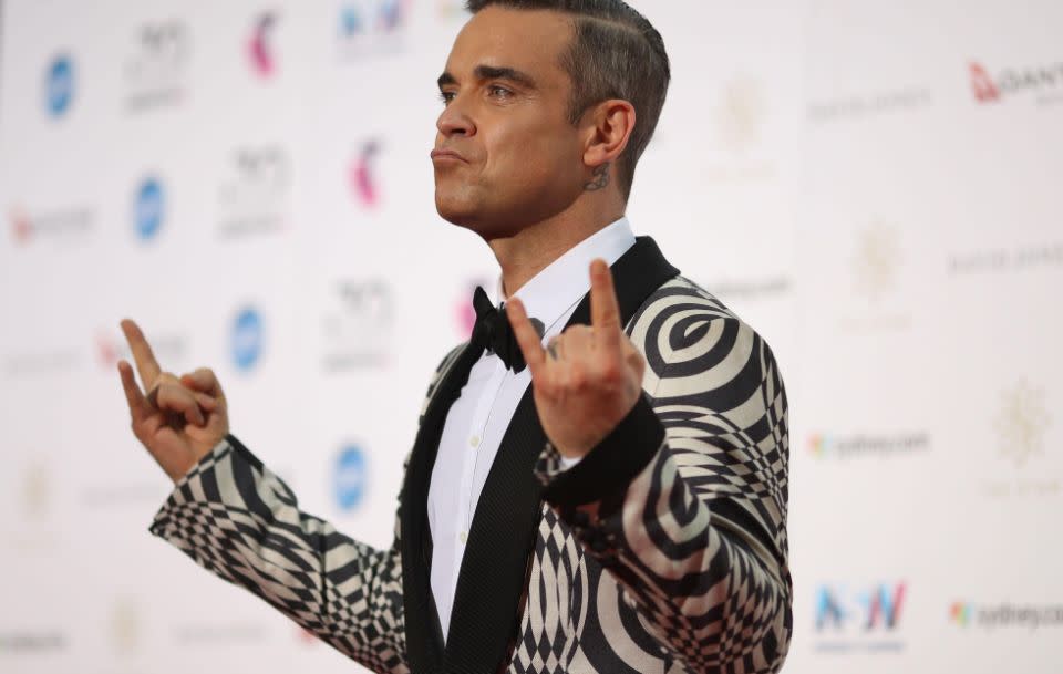 Robbie isn't aware he does it. Source: Getty