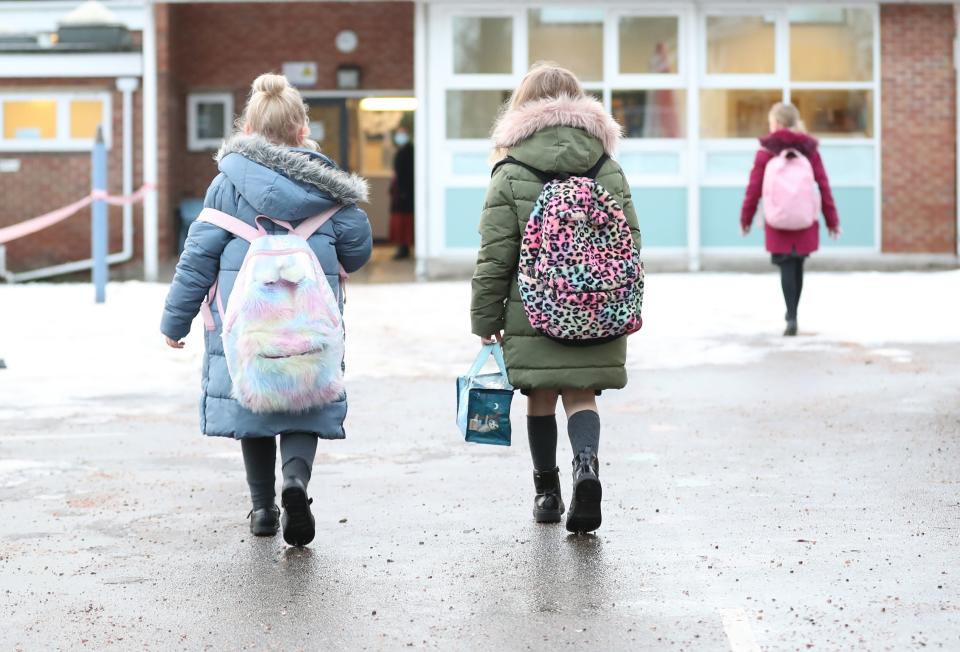 <p>Only the children of key workers are left in school</p> (PA)