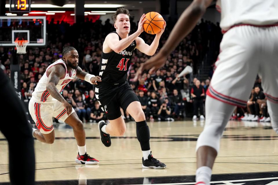Houston will likely closely guard Simas Lukosius Tuesday at the Fertitta Center after he made three of his six 3-pointers for all nine of his points in the loss at TCU.