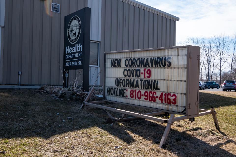 The St. Clair County Health Department building, 3415 28th St., during the COVID pandemic.
