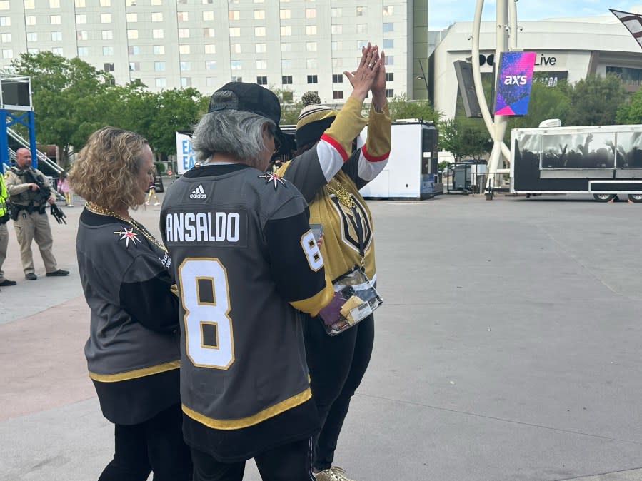 As The Vegas Golden Knights wrapped up the regular season Thursday night, fans spoke to 8 News Now about their hype as the team heads to the playoffs again. (KLAS)