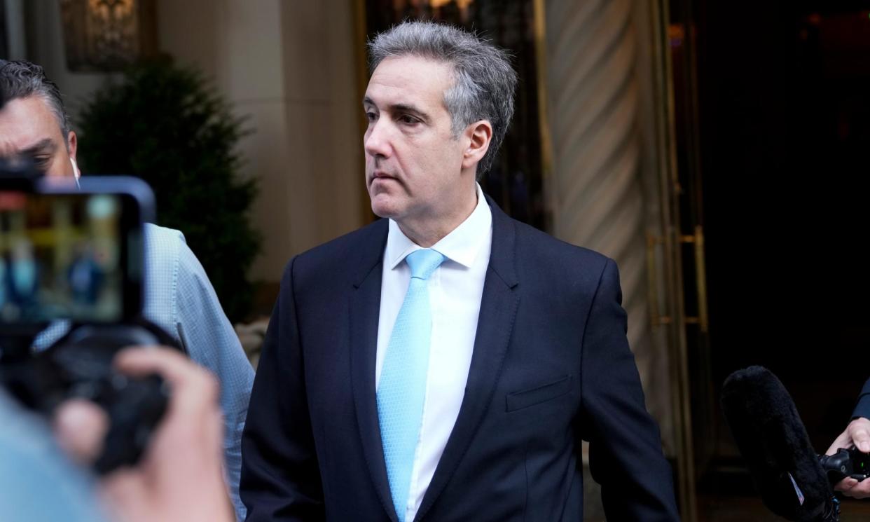 <span>Michael Cohen leaves his apartment building in New York on 14 May.</span><span>Photograph: Seth Wenig/AP</span>