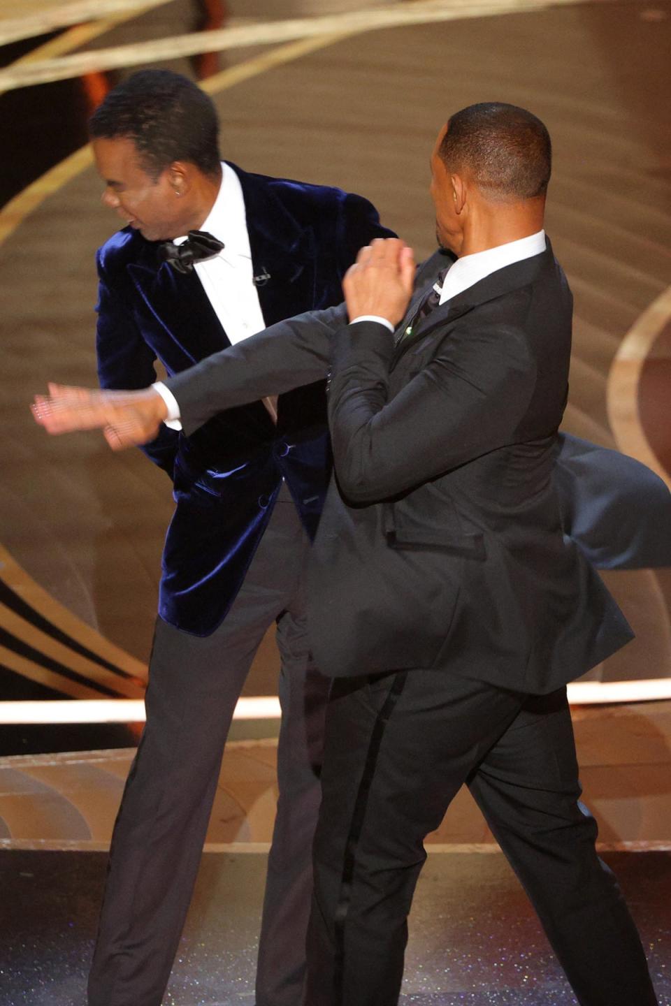 Will Smith when he landed his now infamous Oscar-slap of Chris Rock  in March (Reuters)