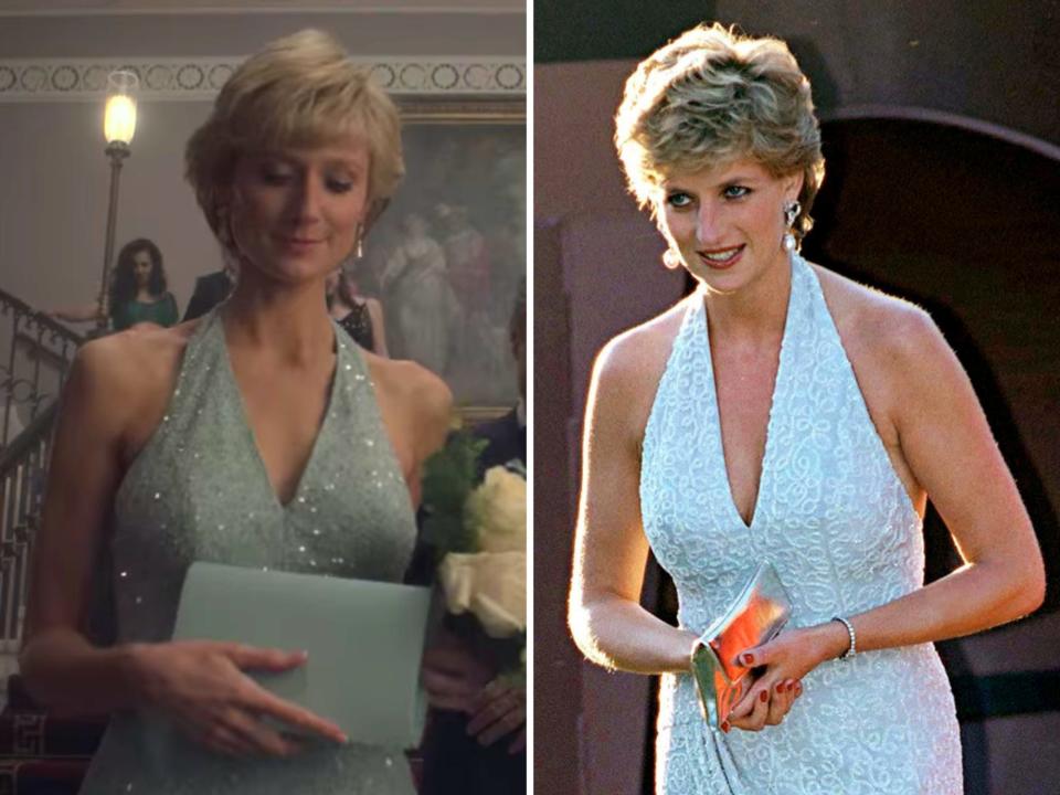 elizabeth debicki in the crown and princess diana in june 1995