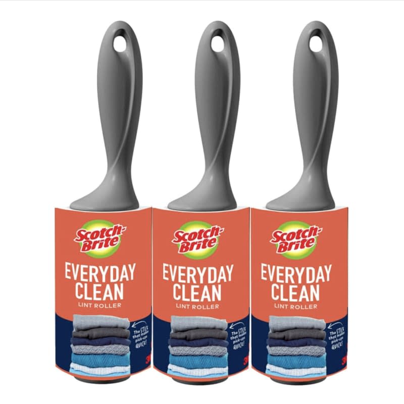 Scotch-Brite Everyday Clean Lint Roller, 3-Pack