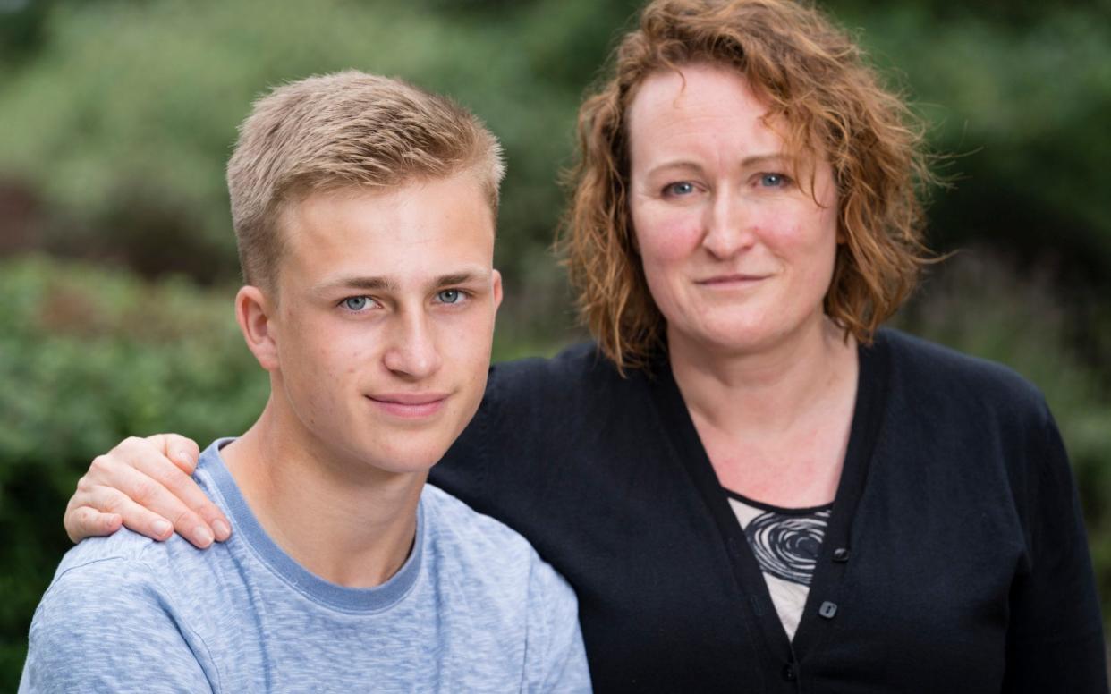 Cath Jadhav and her son, Luke - Andrew Crowley