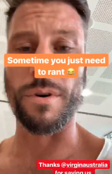 Sam Wood also furiously ranted about the airline in February. Photo: Instagram/Sam Wood