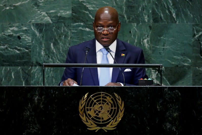 FILE PHOTO: Guinea-Bissau's President Jose Mario Vaz addresses the 73rd session of the United Nations General Assembly at U.N. headquarters in New York