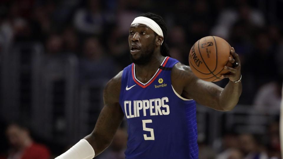 Montrezl Harrell controls the ball during a game between the Clippers and the Sacramento Kings.