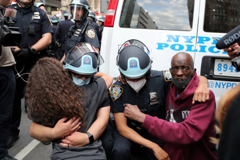 FILE PHOTO: Protest against the death in Minneapolis police custody of George Floyd, in New York