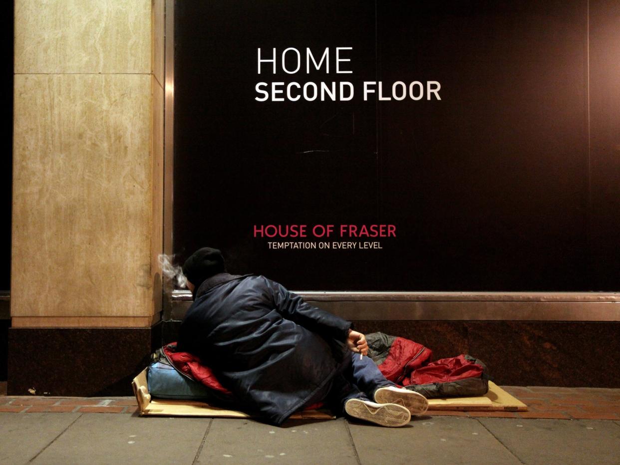 One in 25 people in Westminster, central London, have no permanent home say Shelter: Getty