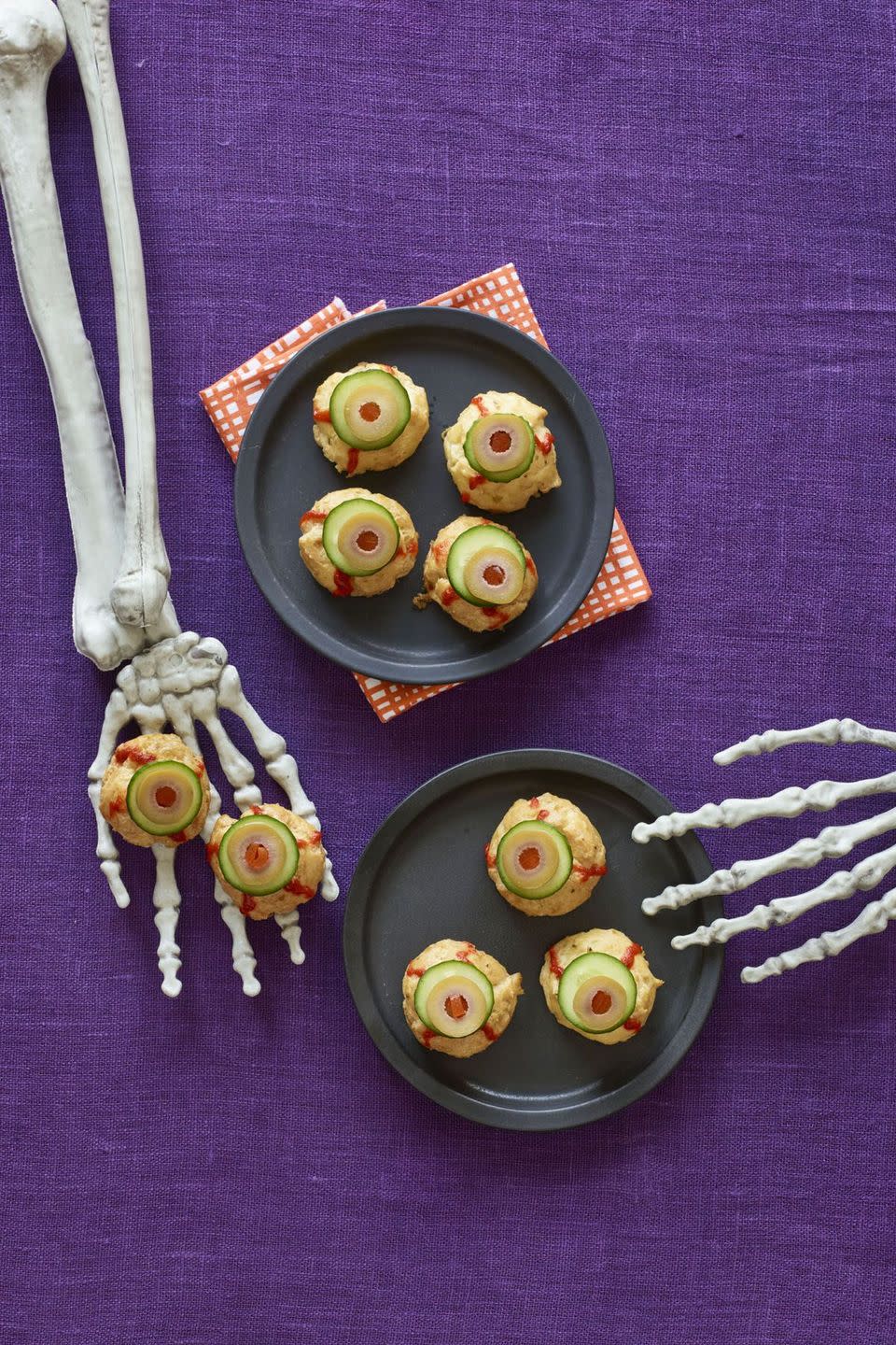 <p>Everyone will be eyeing these cheesy pastry puffs at <a href="https://www.womansday.com/life/g1908/cheap-and-easy-ways-to-celebrate-halloween/" rel="nofollow noopener" target="_blank" data-ylk="slk:your next Halloween party.;elm:context_link;itc:0;sec:content-canvas" class="link ">your next Halloween party.</a> With only four ingredients, they'll be done in a blink of an eye.</p><p>Get the <strong><a href="https://www.womansday.com/food-recipes/recipes/a60165/bitesize-eyeballs-recipe/" rel="nofollow noopener" target="_blank" data-ylk="slk:Bite-Size Eyeballs recipe;elm:context_link;itc:0;sec:content-canvas" class="link ">Bite-Size Eyeballs recipe</a></strong>.</p>