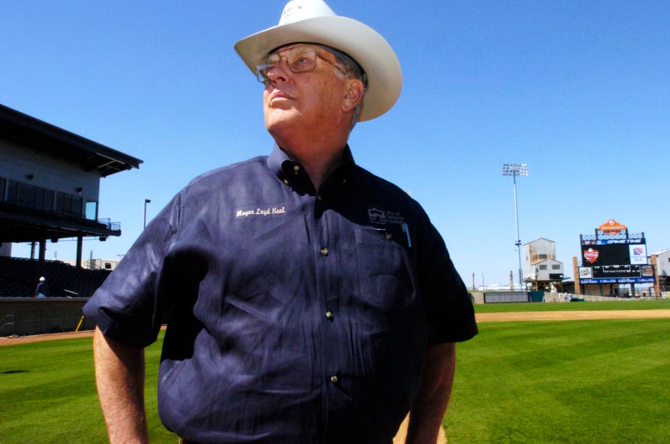 Then-Corpus Christi Mayor Loyd Neal was a key leader in the construction of Whataburger Field. He ended his career as mayor in April 2005 after serving four terms in office.