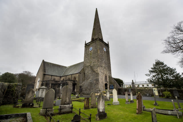 Bangor Abbey, where St Columbanus studied before his pilgrimage across Europe (Liam McBurney/PA).