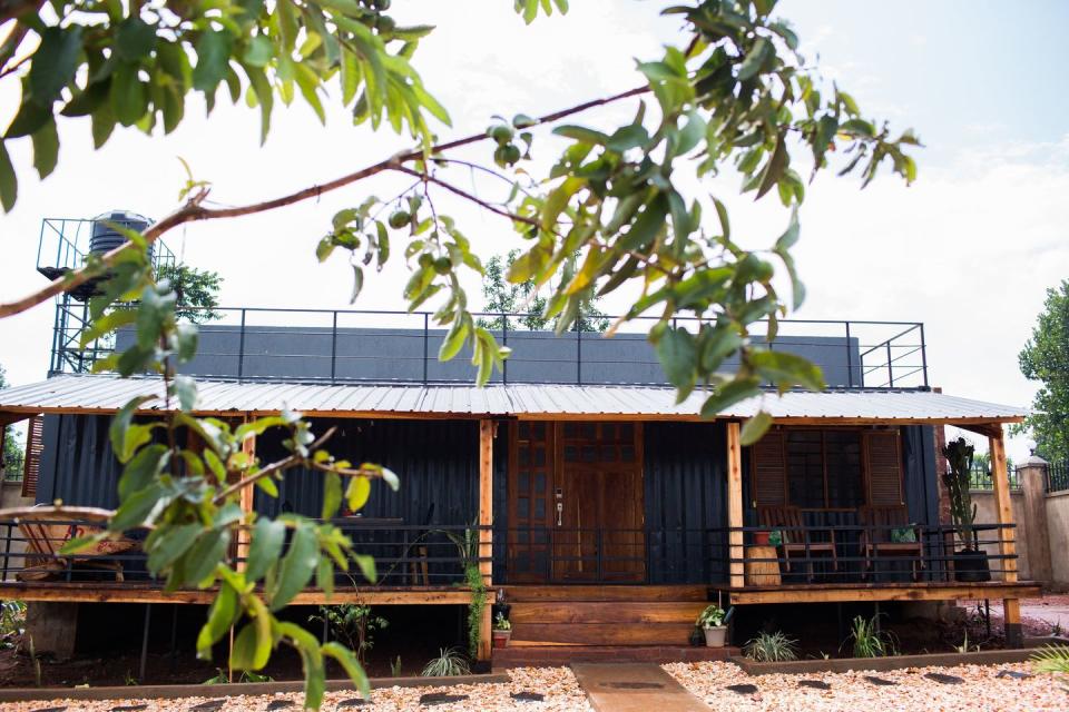 <p>This Airbnb in Jinja, Uganda, blends a rustic ranch style with the industrial nature of a shipping container. Before being shipped from to the U.S. to Uganda, the container was filled with supplies and shoes as part of the Sole Hope non-profit.</p>