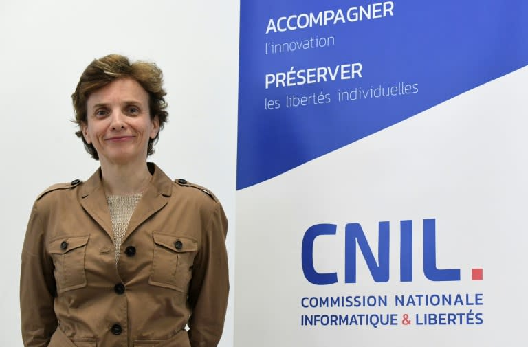 Marie-Lauren Denis, présidente de la Cnil, le 11 mai 2023 à Paris (Eric PIERMONT)