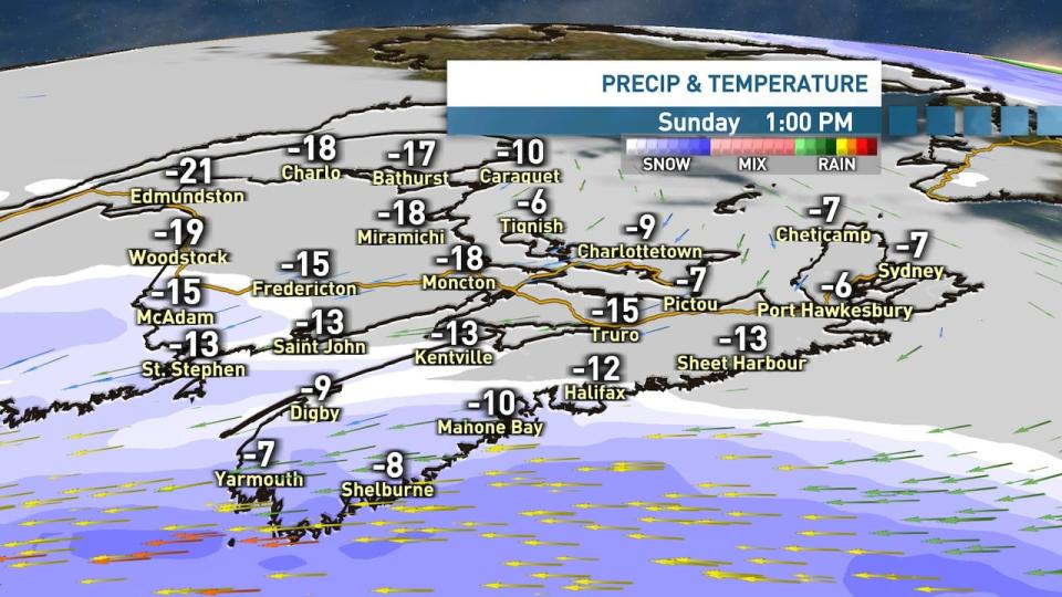 It's going to be quite cold in Nova Scotia this weekend.