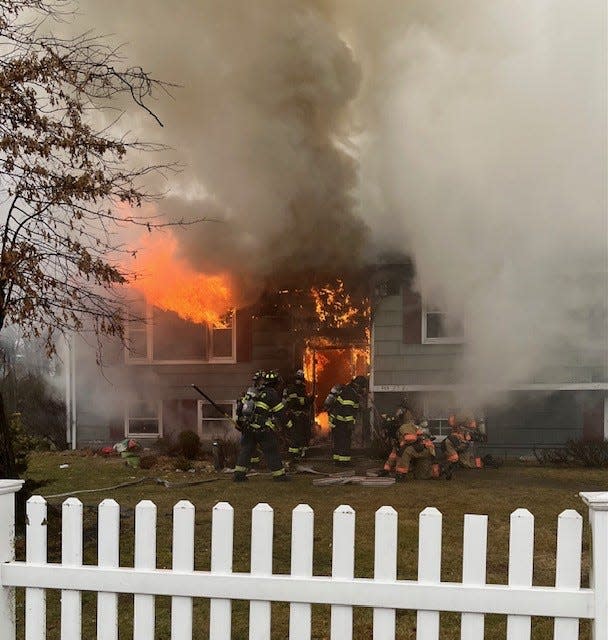 Valley Cottage house on fire