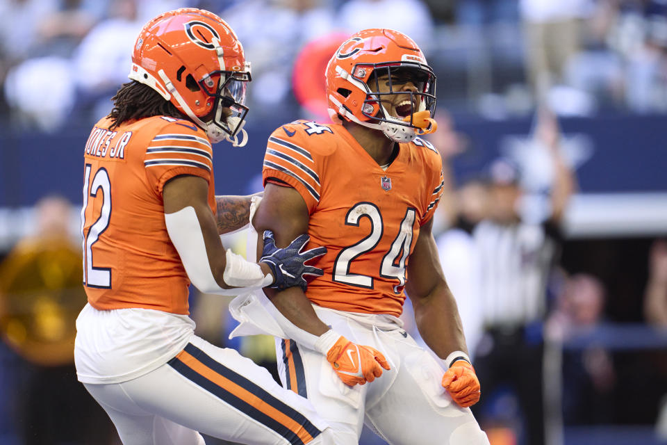 Khalil Herbert #24 of the Chicago Bears has fantasy value