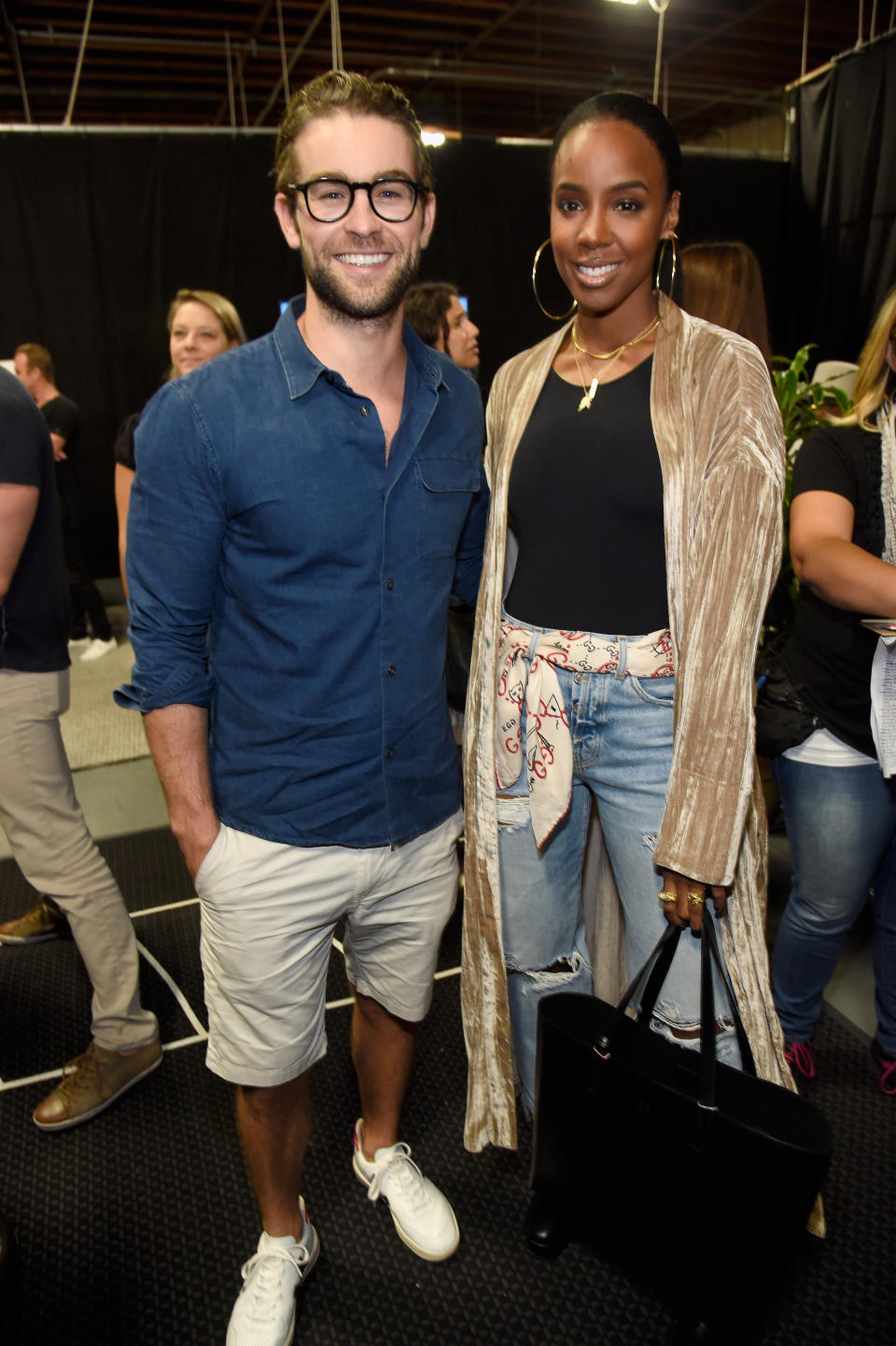Pictured with Kelly Rowland during the Hand in Hand telethon.