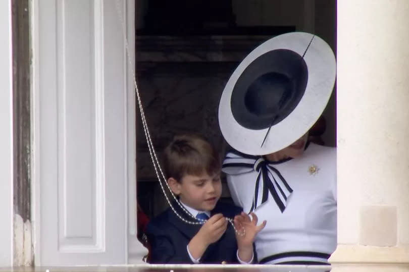 Prince Louis watching Trooping the Colour