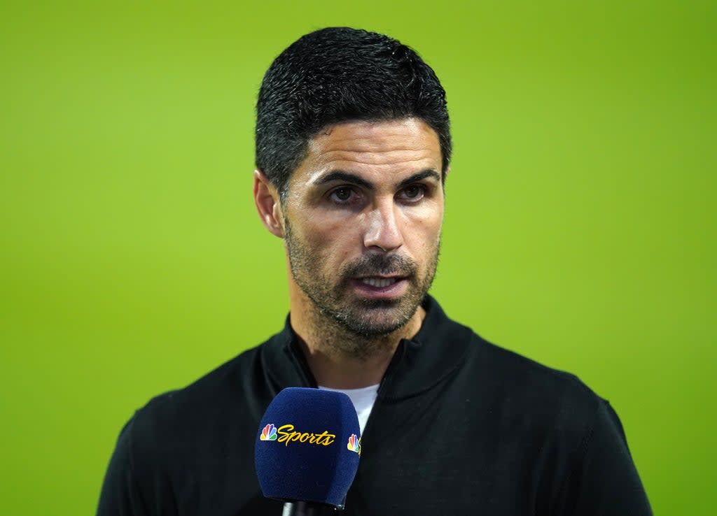 Arsenal manager Mikel Arteta is in no mood to settle for fifth place (Nick Potts/PA) (PA Wire)