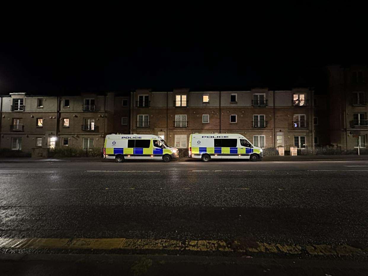 Police vans Edinburgh