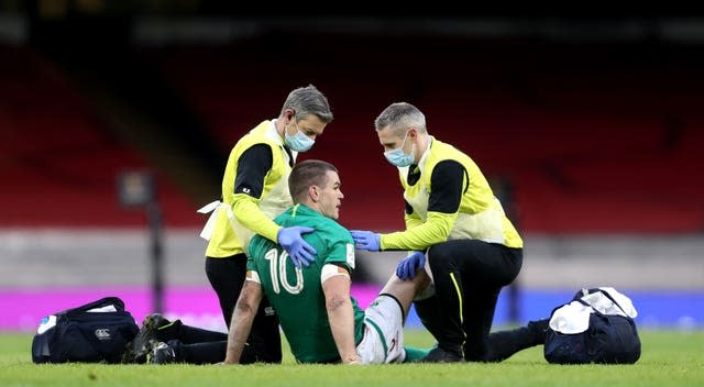Ireland captain Jonny Sexton suffered a head knock in the weekend defeat to Wales