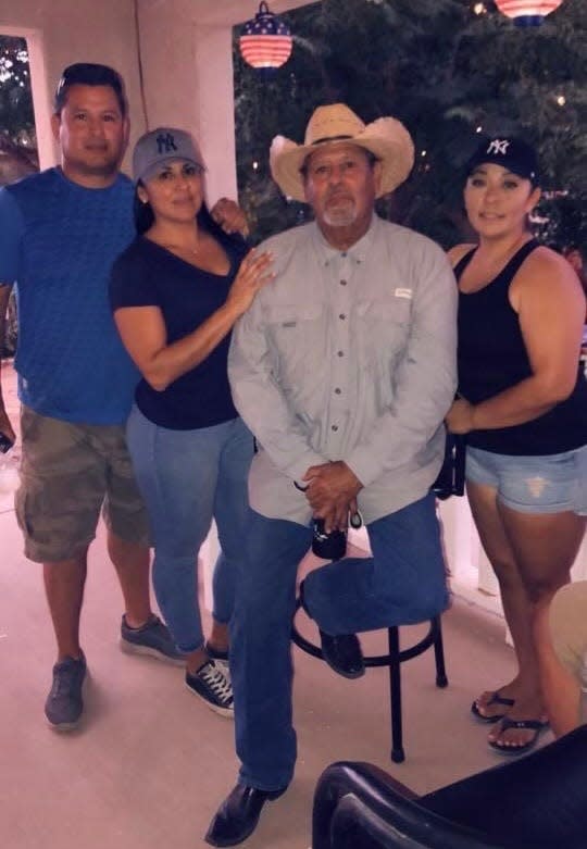 Miguel Rivera, center, poses for a photo July 4, 2018, with his children, Miguel Rivera Jr., Marlene Rivera and Malinda Rivera. This was the last photo taken of Miguel Rivera before he was fatally shot July 25, 2018.