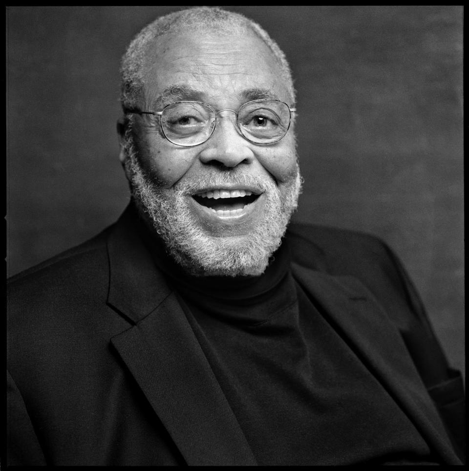 Actor James Earl Jones sits for a portrait at the Longacre Theatre in New York, NY on September 16th, 2014.