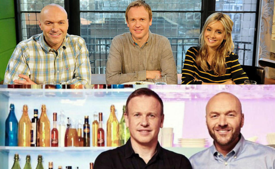 <p>Tim Lovejoy and Simon Rimmer’s 'Something For The Weekend’ was axed by the BBC in 2012. So off they headed to Channel 4, where they made 'Sunday Brunch’, using exactly the same format. </p><p class="western"><em>Image credits: BBC/ITV/Food Network/USA/CBS/Fox/Channel 4</em></p>