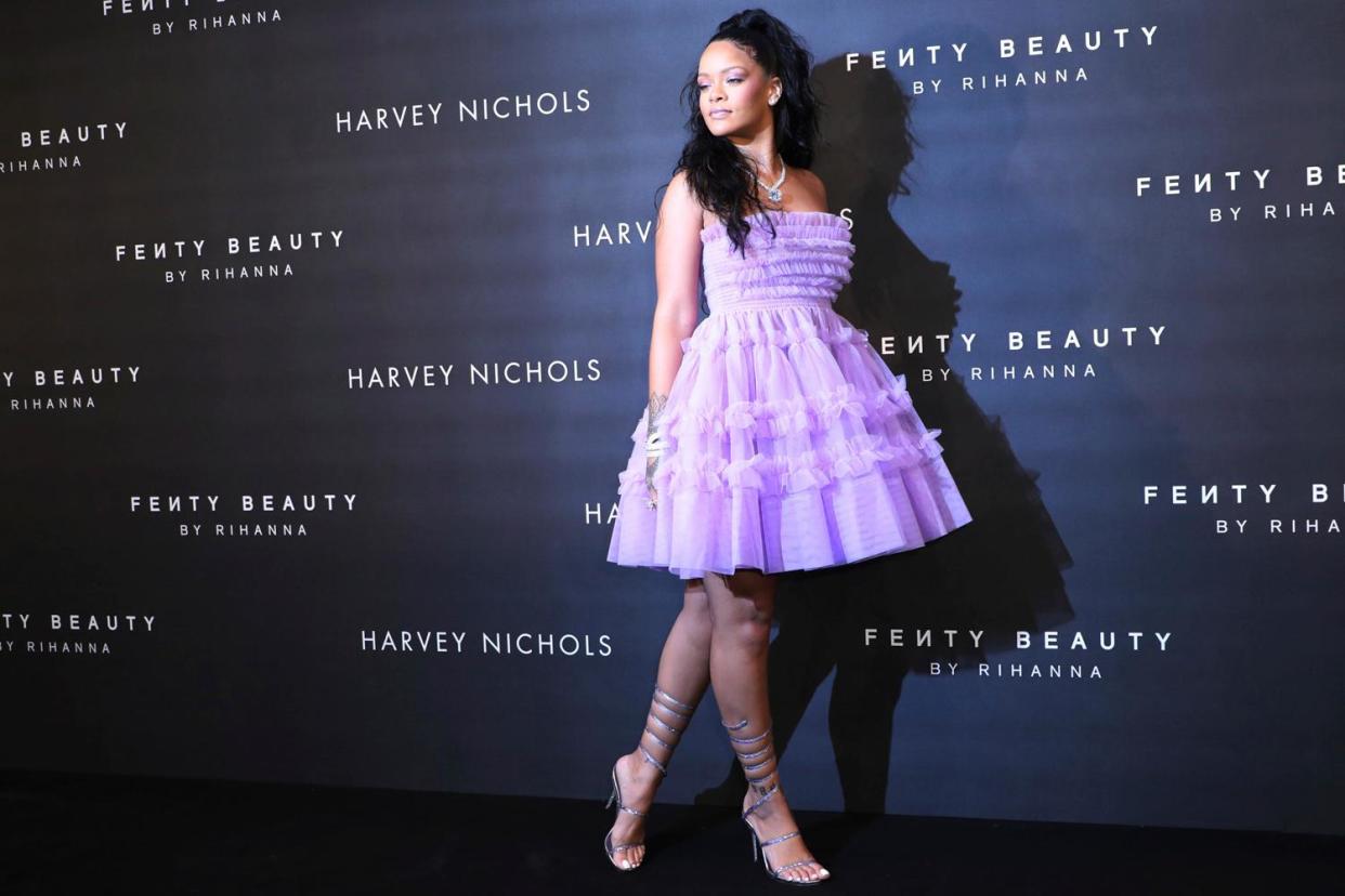 Rihanna stepped out wearing Molly Goddard at her Fenty Beauty launch this week: (Vianney Le Caer/Invision/AP)