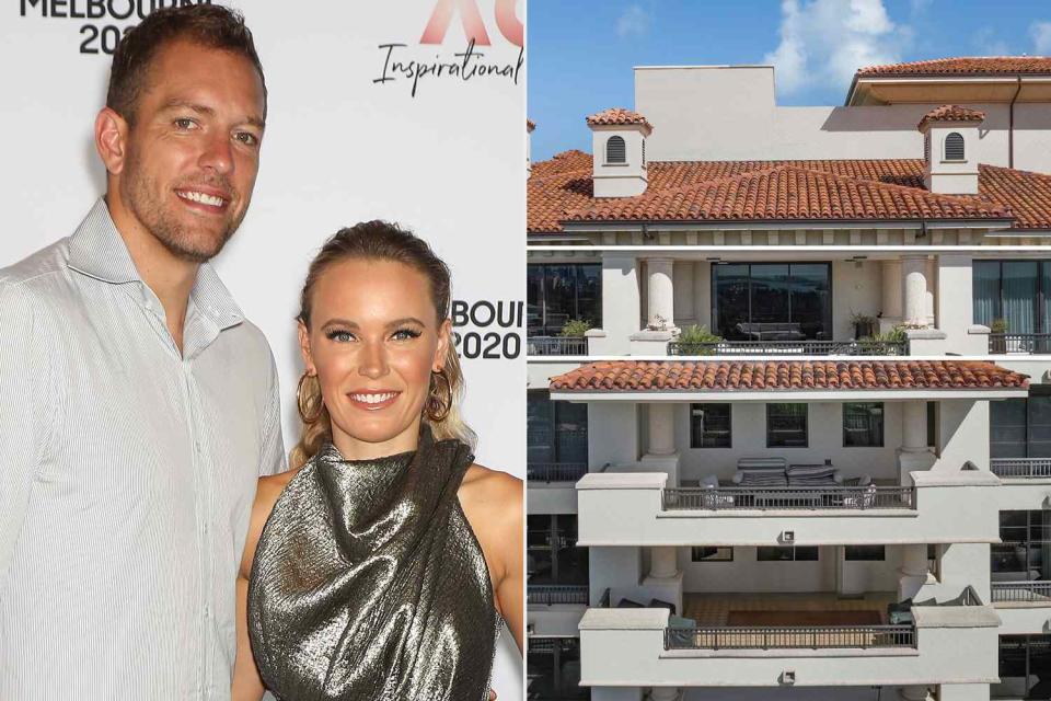 <p>Graham Denholm/Getty; Dina Goldentayer/Legendary Productions</p> Caroline Wozniacki and her husband, David Lee, are selling their Miami penthouse