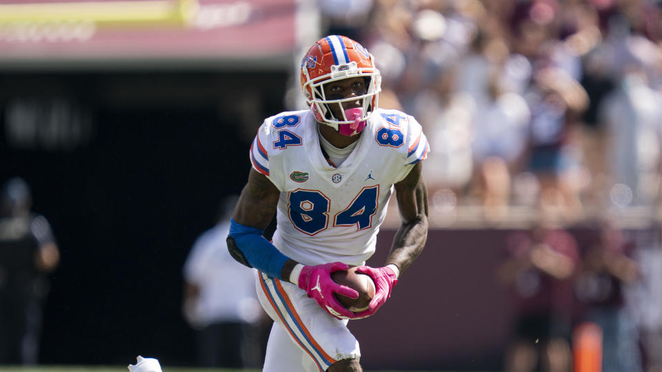 Florida TE Kyle Pitts has All-Pro potential. (AP Photo/Sam Craft)