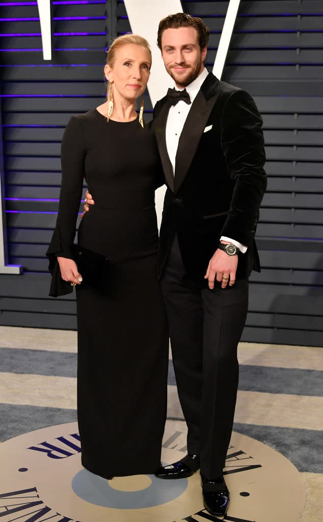 Sam Taylor-Johnson, Aaron Taylor-Johnson, 2019 Vanity Fair Oscar Party