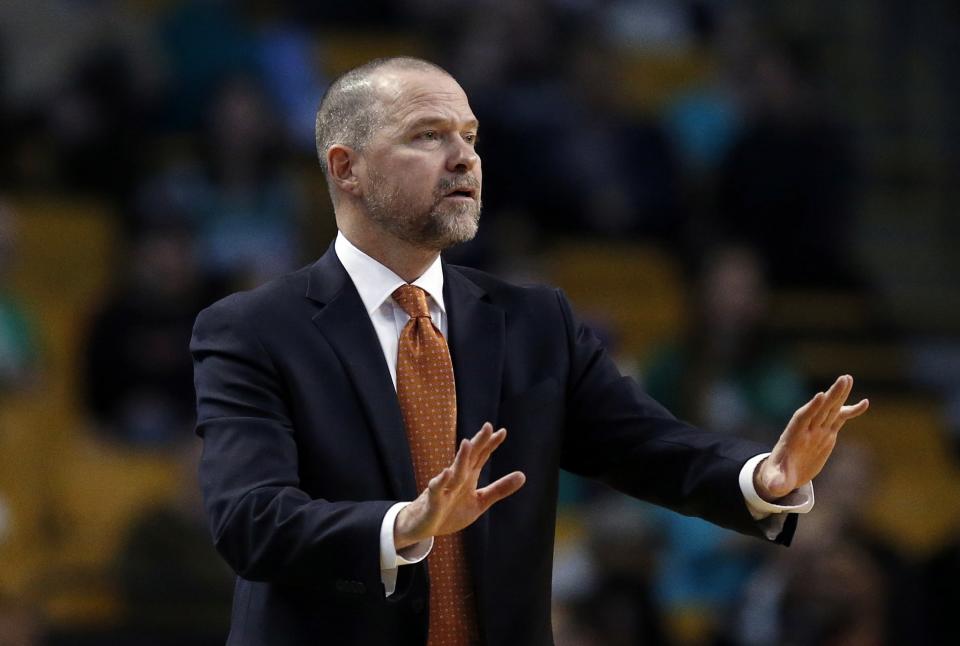 Nuggets coach Michael Malone just wants everyone to slow down and take another look. (AP)