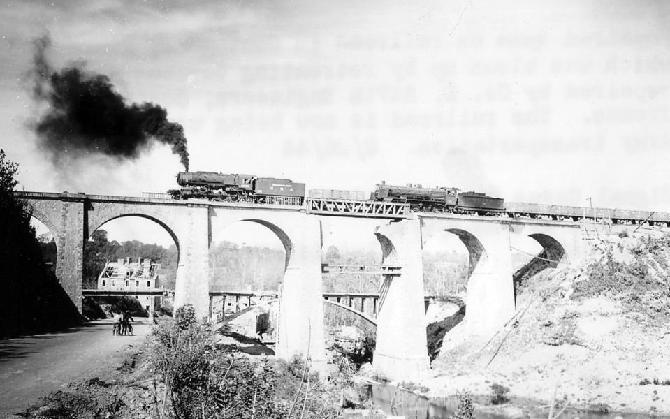 The repair of the Coutances viaduct in Normandy over the Soulles river was the first time American engineers used the British 'Bailey Bridge' system