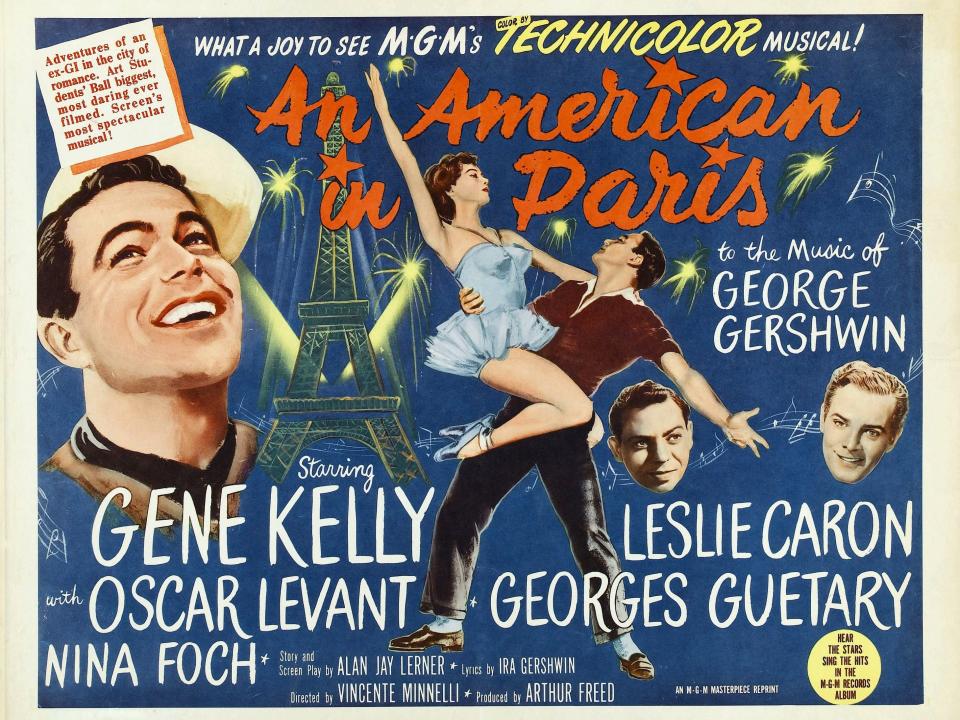 A poster for "An American in Paris" from 1951.