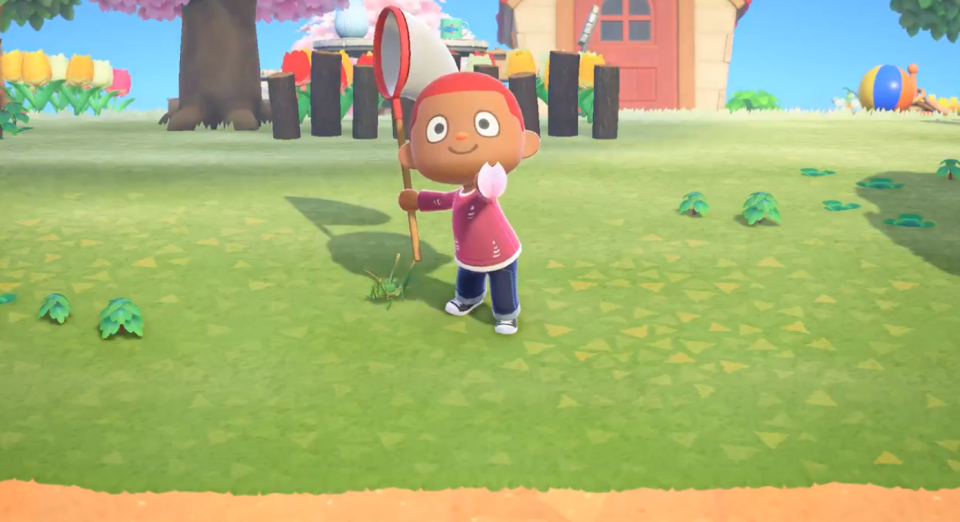 Catch blossom petals with your bug net: Nintendo