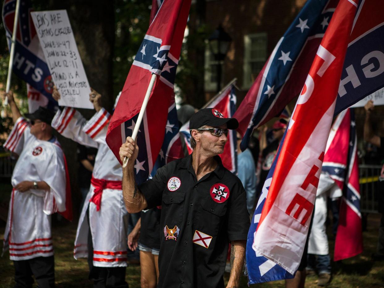 Stormfront was established by a former Ku Klux Klan leader in 1996: Chet Strange/Getty Images