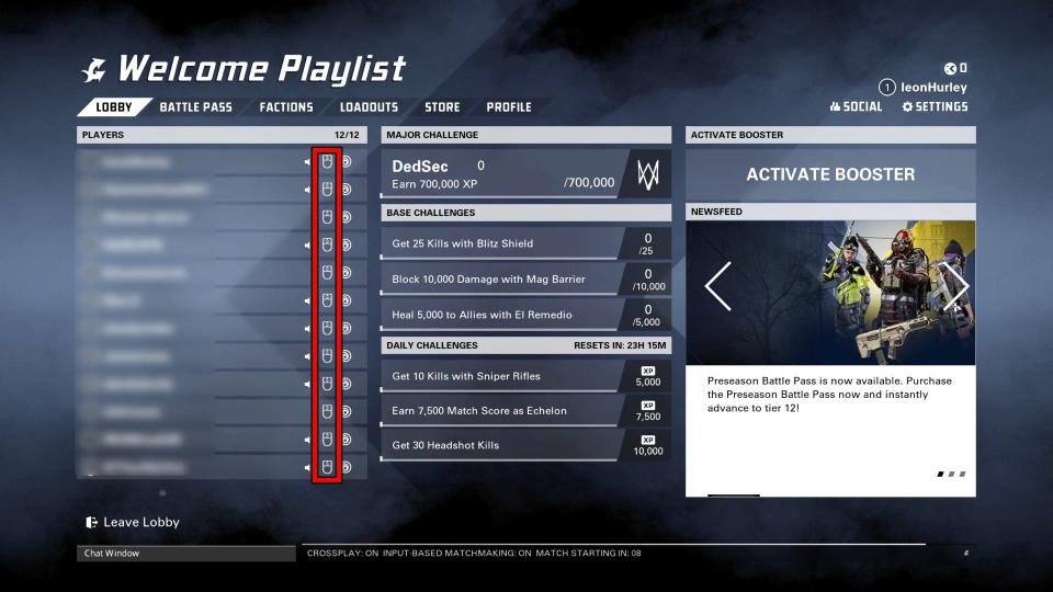 Xdefiant crossplay lobby